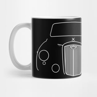 Wolseley 4/44 1950s classic British car white outline graphic Mug